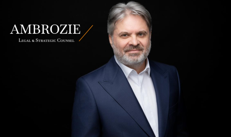 Alexandru Ambrozie lansează AMBROZIE | Legal & Strategic Counsel, o firmă specializată în mandate complexe, la intersecția dintre drept penal al afacerilor, investigații interne și reglementare financiară